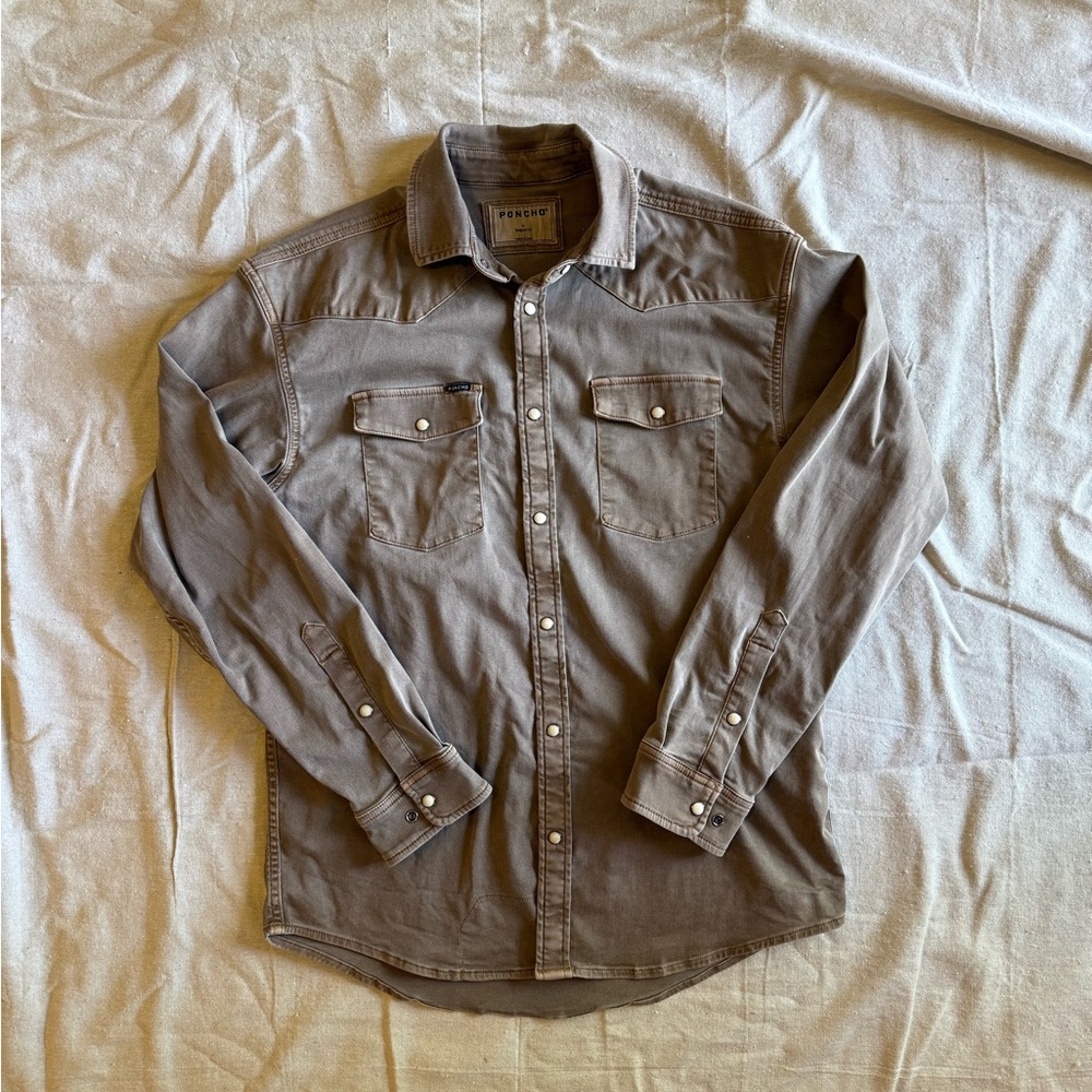 Poncho Western Denim Shirt The Cotulla